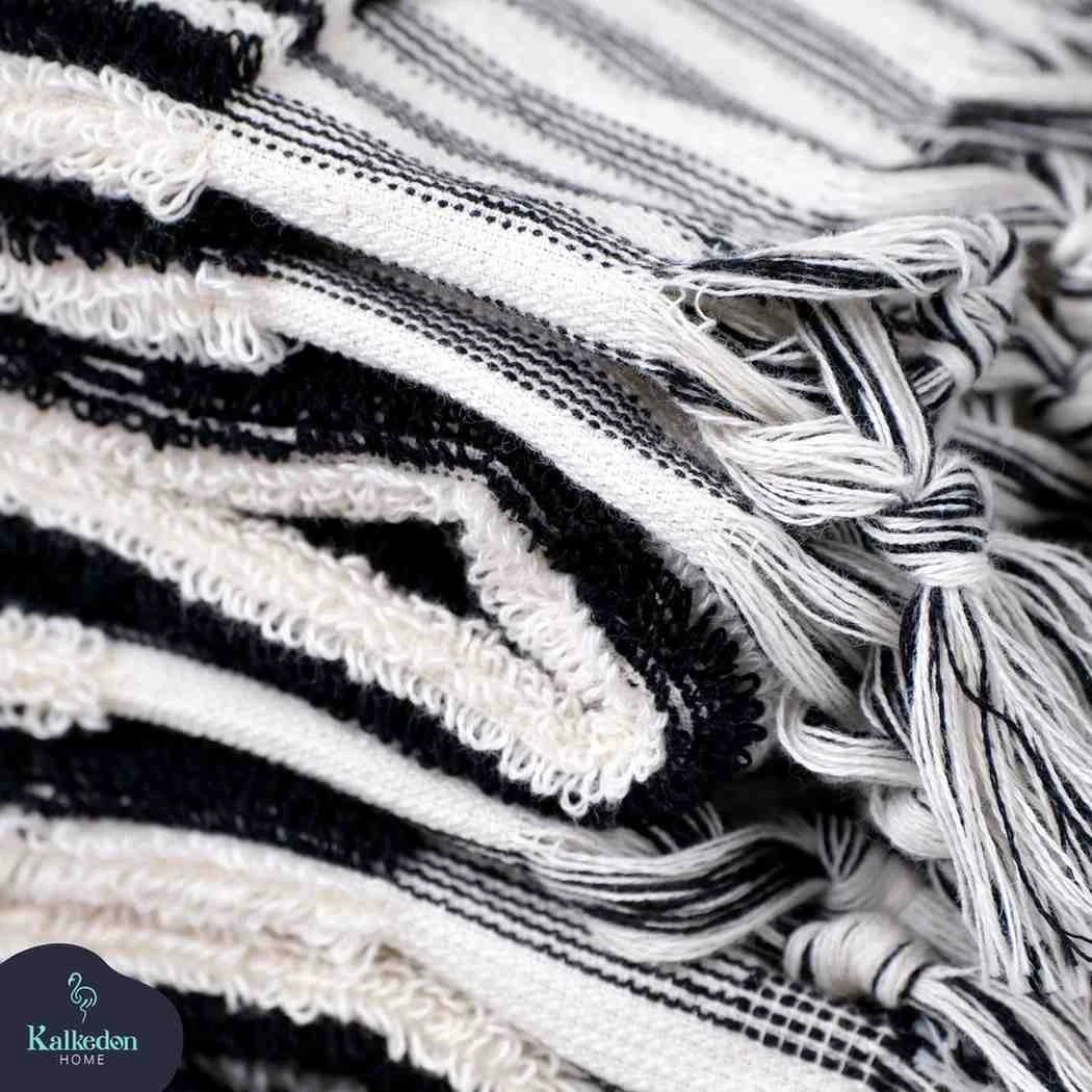 Striped Hand Towel by Kalkedon Towels