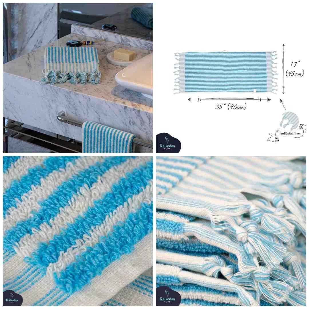 Striped Hand Towel by Kalkedon Towels