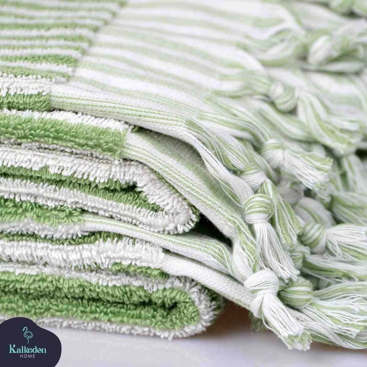 Striped Hand Towel by Kalkedon Towels