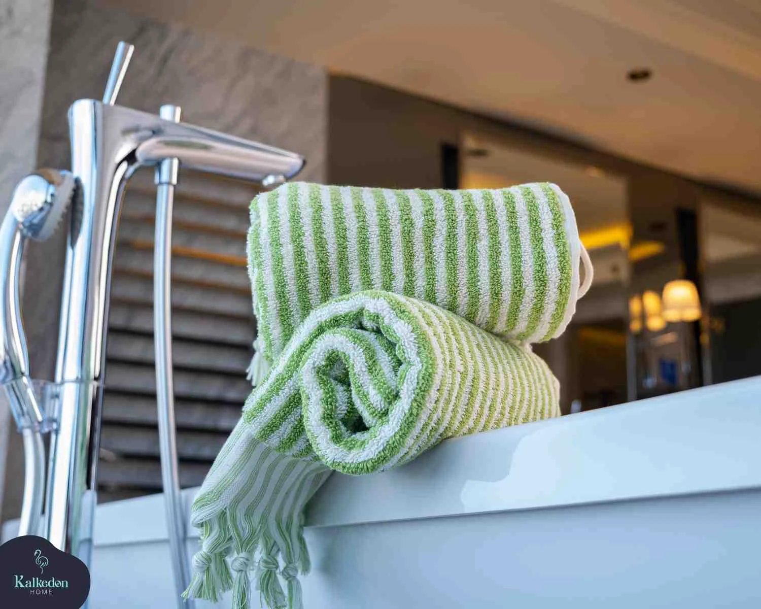 Striped Hand Towel by Kalkedon Towels
