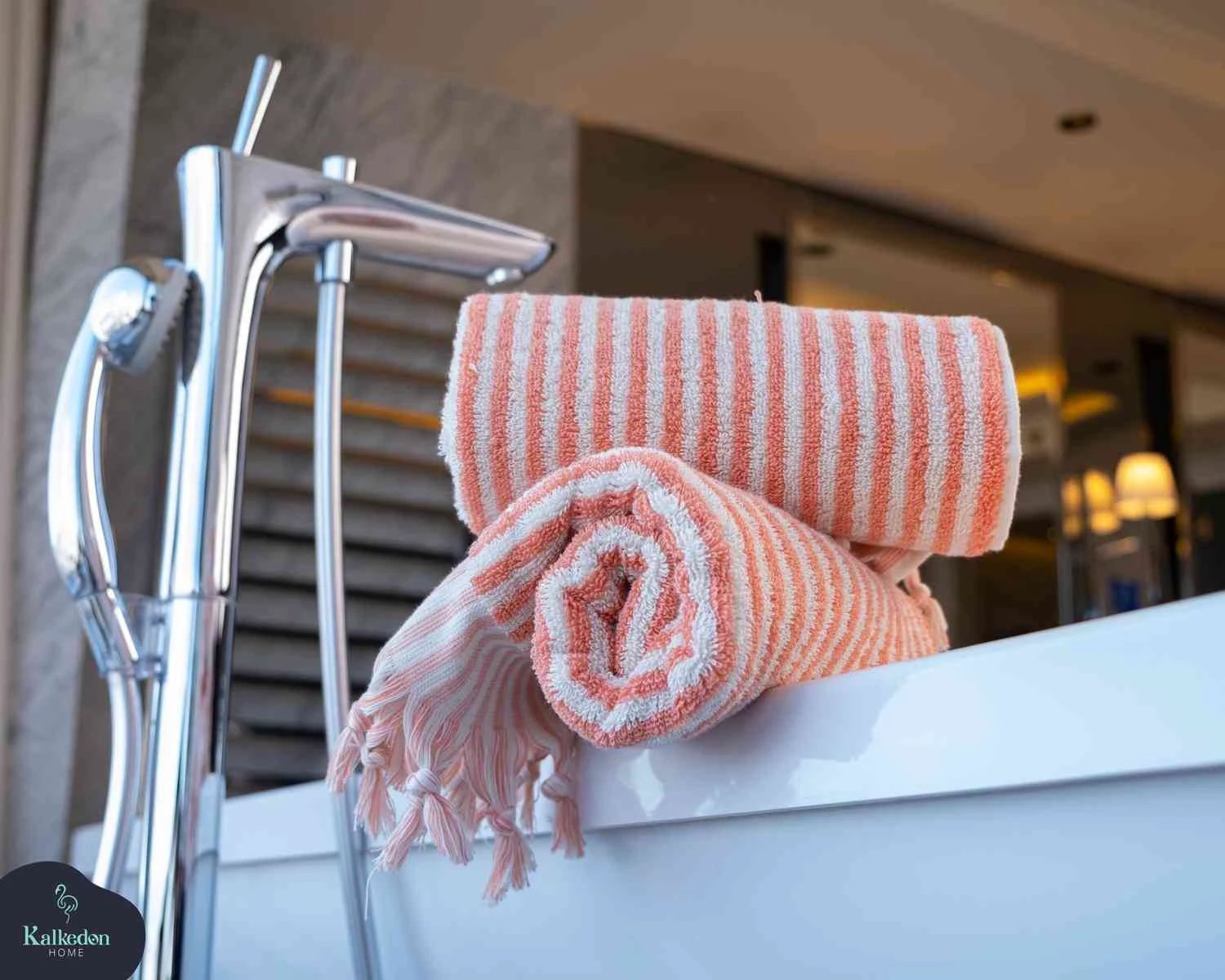 Striped Hand Towel by Kalkedon Towels