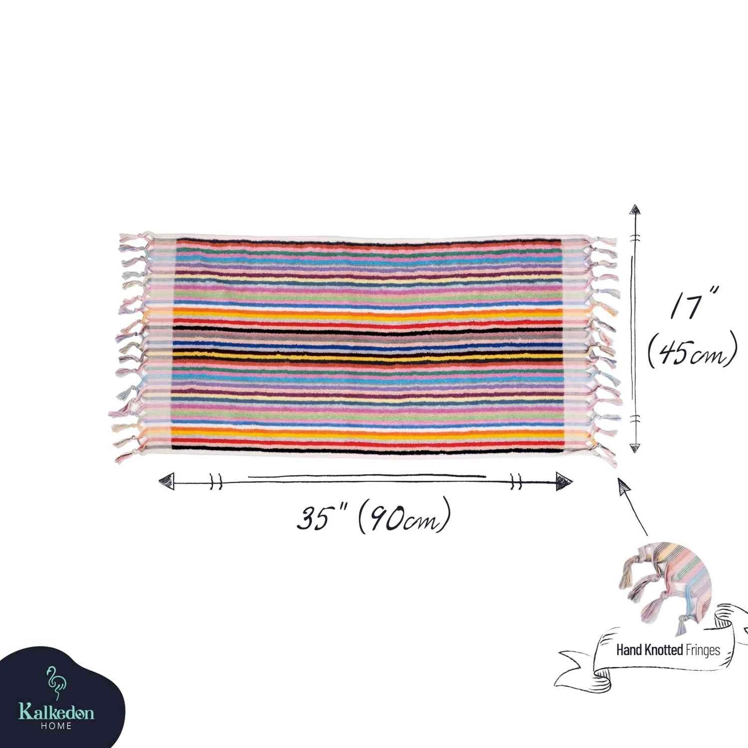 Striped Hand Towel by Kalkedon Towels
