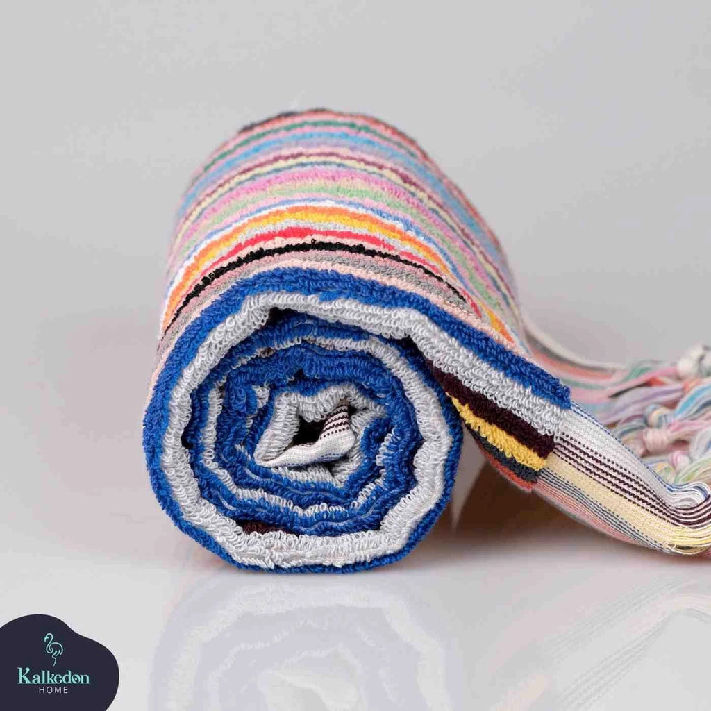 Striped Hand Towel by Kalkedon Towels