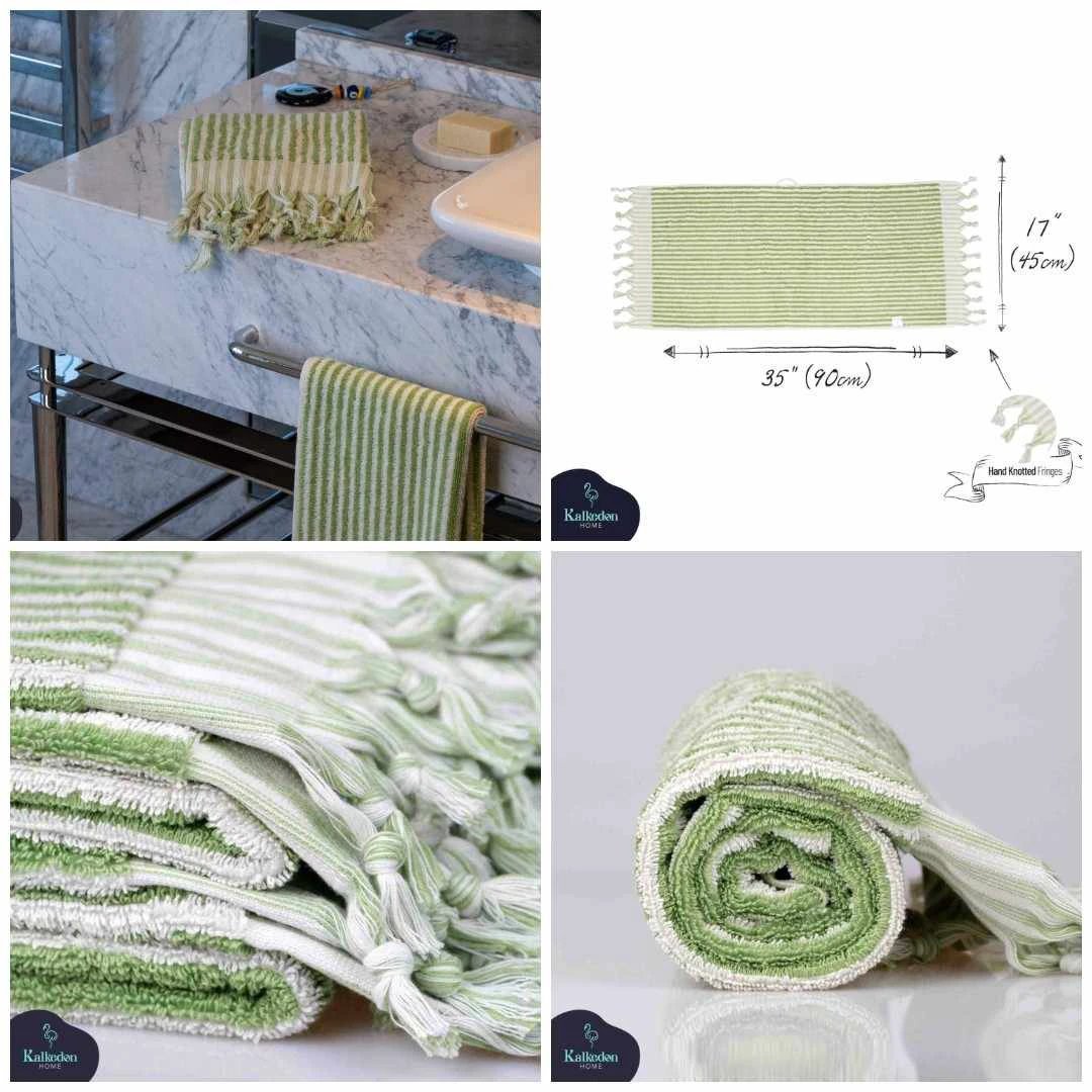 Striped Hand Towel by Kalkedon Towels