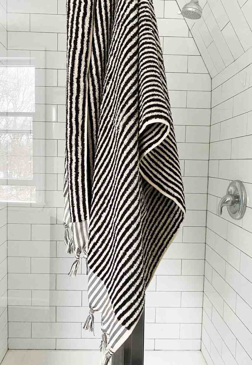 Hand woven Striped Bath Towel