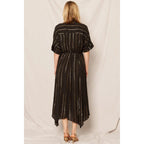Striped Sequin Midi Dress [Sizes Small and Medium Only] by The Bullish Store