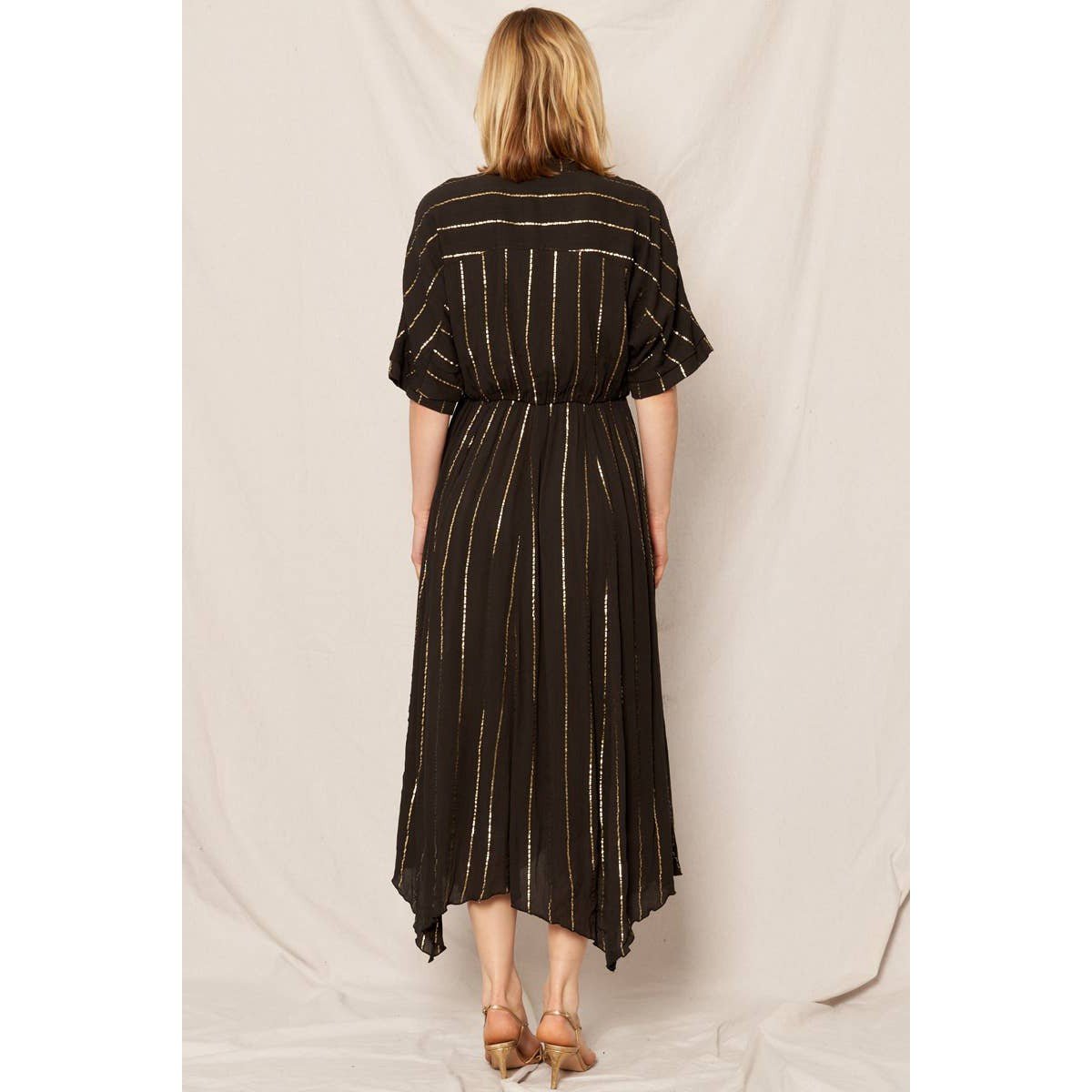 Striped Sequin Midi Dress [Sizes Small and Medium Only]