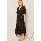 Striped Sequin Midi Dress [Sizes Small and Medium Only] by The Bullish Store