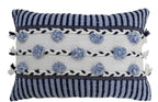 Striped Throw Pillow with Braid and Tassels 14"x20" Home Furnishings La Vie Bien Striped Throw Pillow with Braid and Tassels 14"x20"
