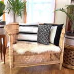 Striped White Sadza Pillow La Vie Bien Striped White Sadza Pillow
