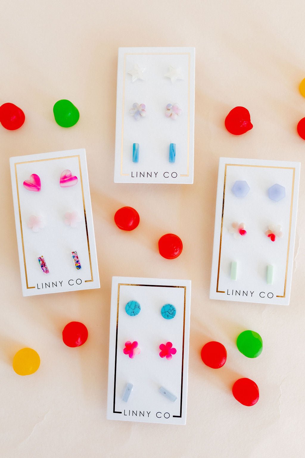 Stud Trio Stud Earring Set - Lollipop