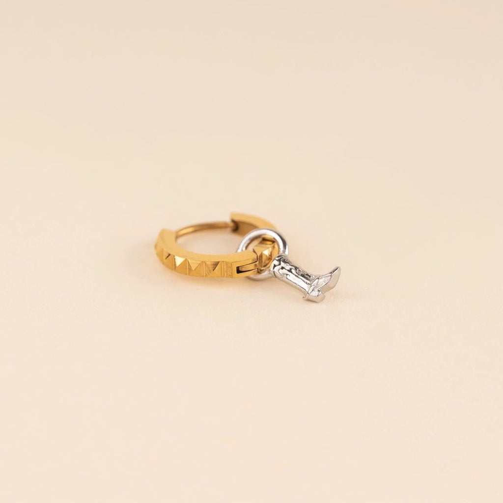 Studded Huggie Hoop Earrings by Oh Clementine