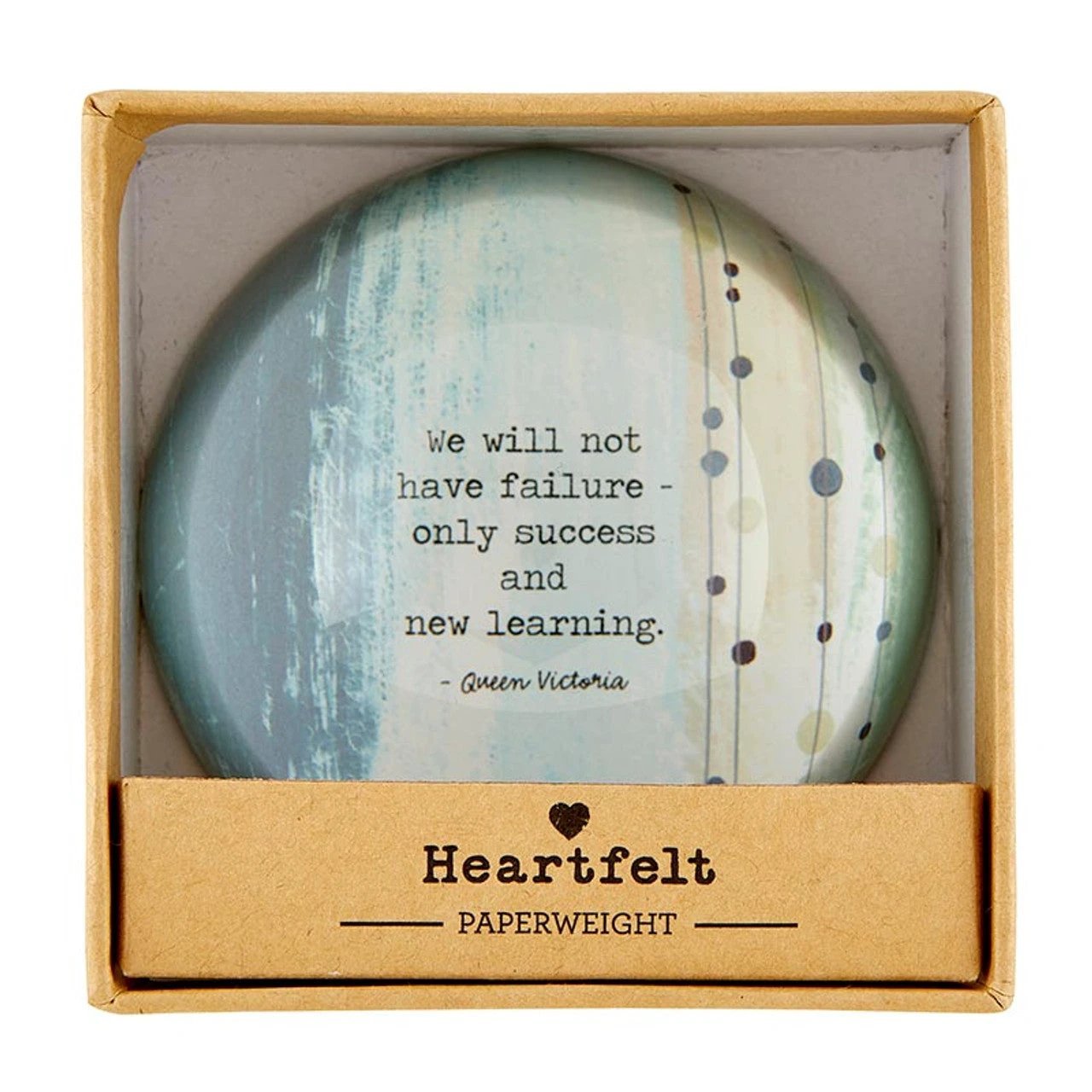 Success And New Learning Glass Dome Paperweight | Paper Document Holder | 3" by The Bullish Store