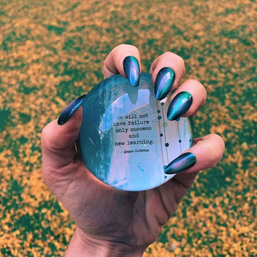 Success And New Learning Glass Dome Paperweight | Paper Document Holder | 3" by The Bullish Store