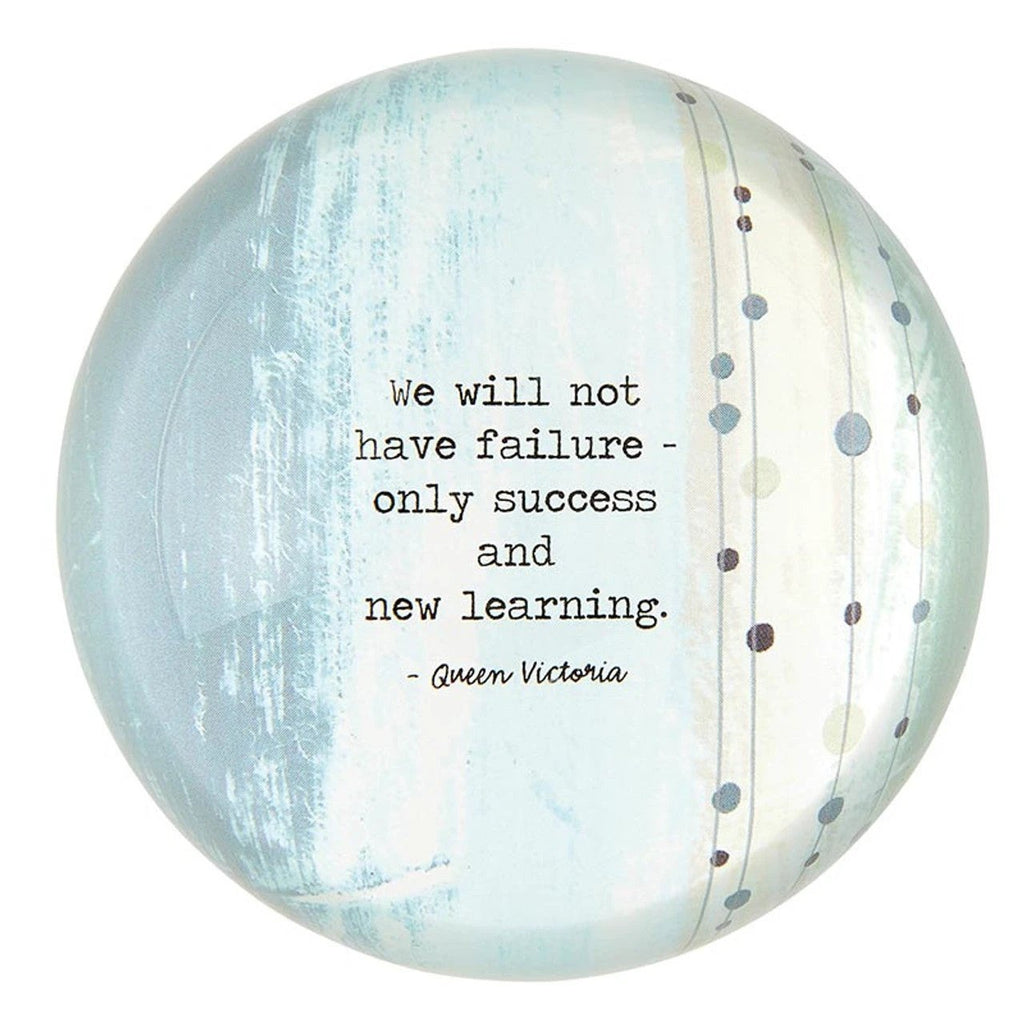 Success And New Learning Glass Dome Paperweight | Paper Document Holder | 3" by The Bullish Store