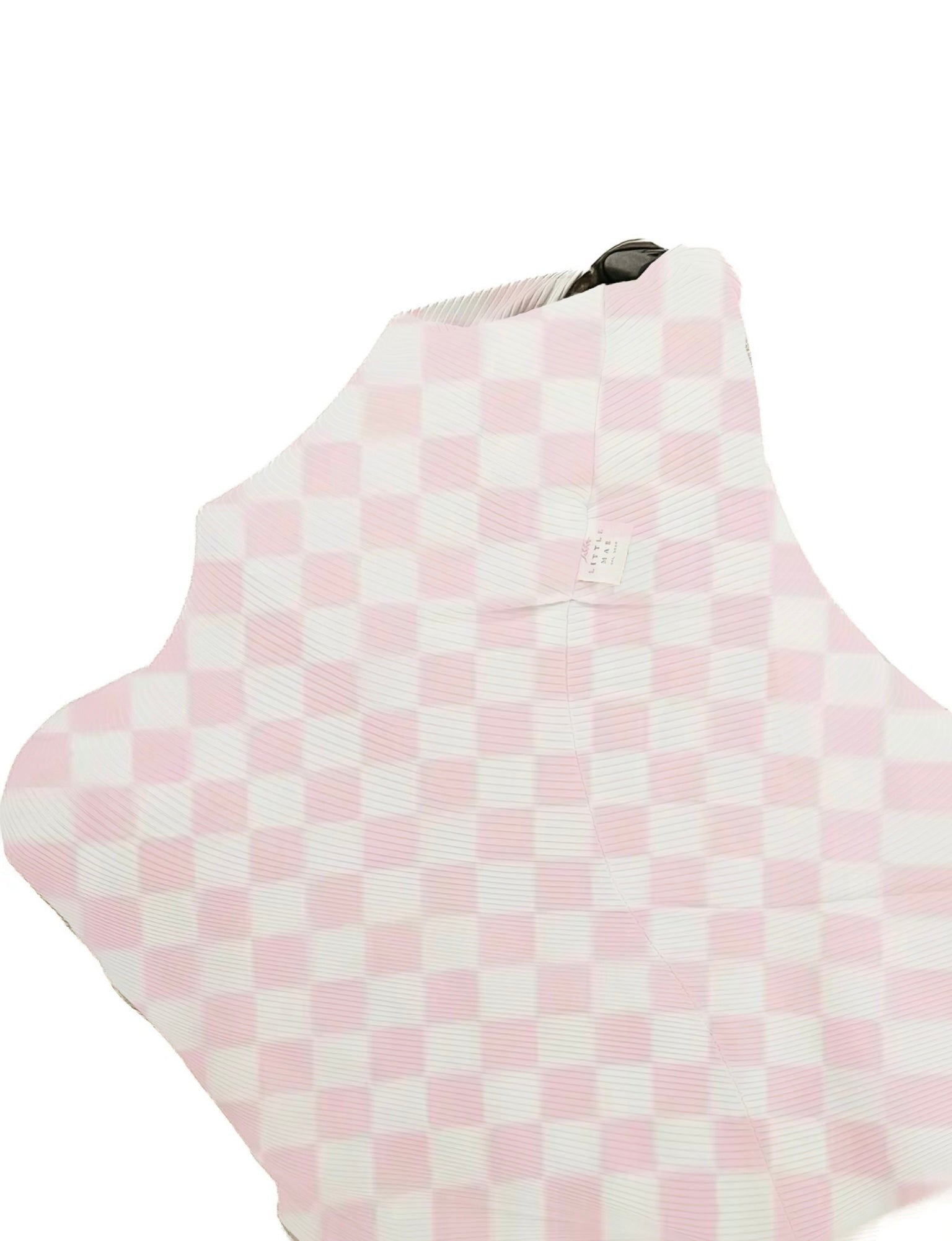 Sugar Pink & White Checkered Carseat Cover La Vie Bien Sugar Pink & White Checkered Carseat Cover