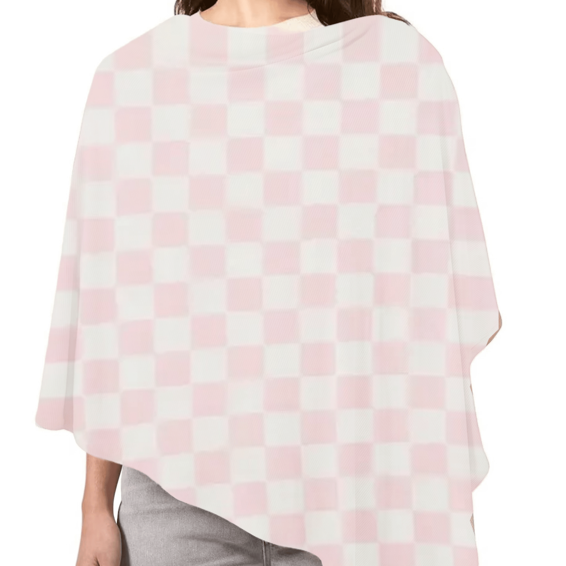 Sugar Pink & White Checkered Carseat Cover La Vie Bien Sugar Pink & White Checkered Carseat Cover