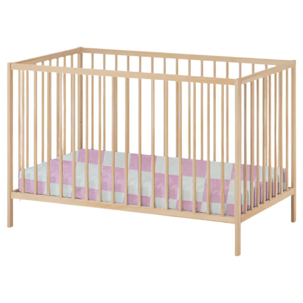 Sugar Pink & White Checkered Crib Sheet La Vie Bien Sugar Pink & White Checkered Crib Sheet