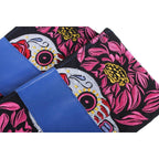 Sugar Skull and Tribal Wristlet with Leather Trim - Thailand Bags La Vie Bien Sugar Skull and Tribal Wristlet with Leather Trim - Thailand