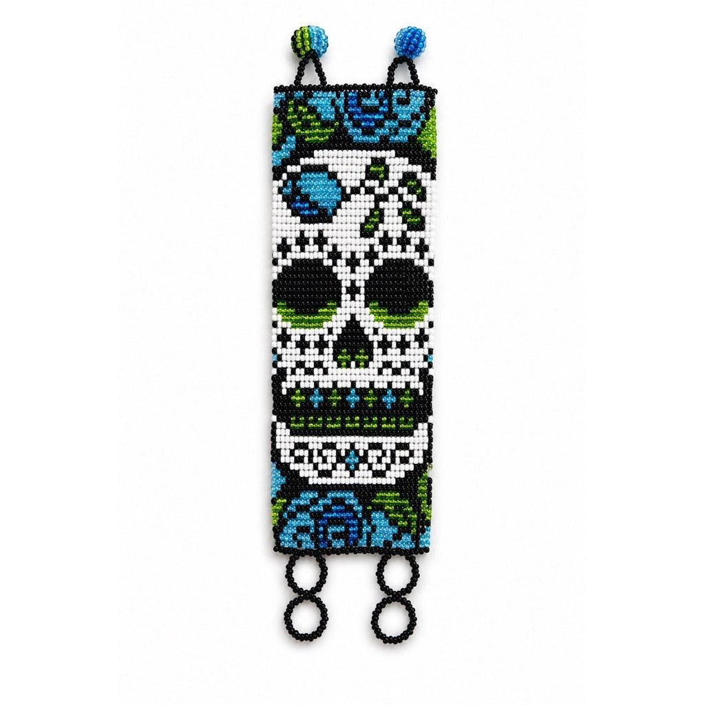Sugar Skull | Catrina Seed Bead Adjustable Closure Bracelet - Guatemala Bracelets La Vie Bien Sugar Skull | Catrina Seed Bead Adjustable Closure Bracelet - Guatemala