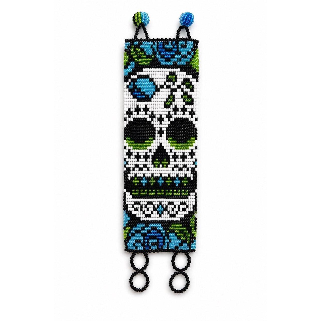 Sugar Skull | Catrina Seed Bead Adjustable Closure Bracelet - Guatemala Bracelets La Vie Bien Sugar Skull | Catrina Seed Bead Adjustable Closure Bracelet - Guatemala