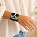 Sugar Skull | Catrina Seed Bead Adjustable Closure Bracelet - Guatemala Bracelets La Vie Bien Sugar Skull | Catrina Seed Bead Adjustable Closure Bracelet - Guatemala
