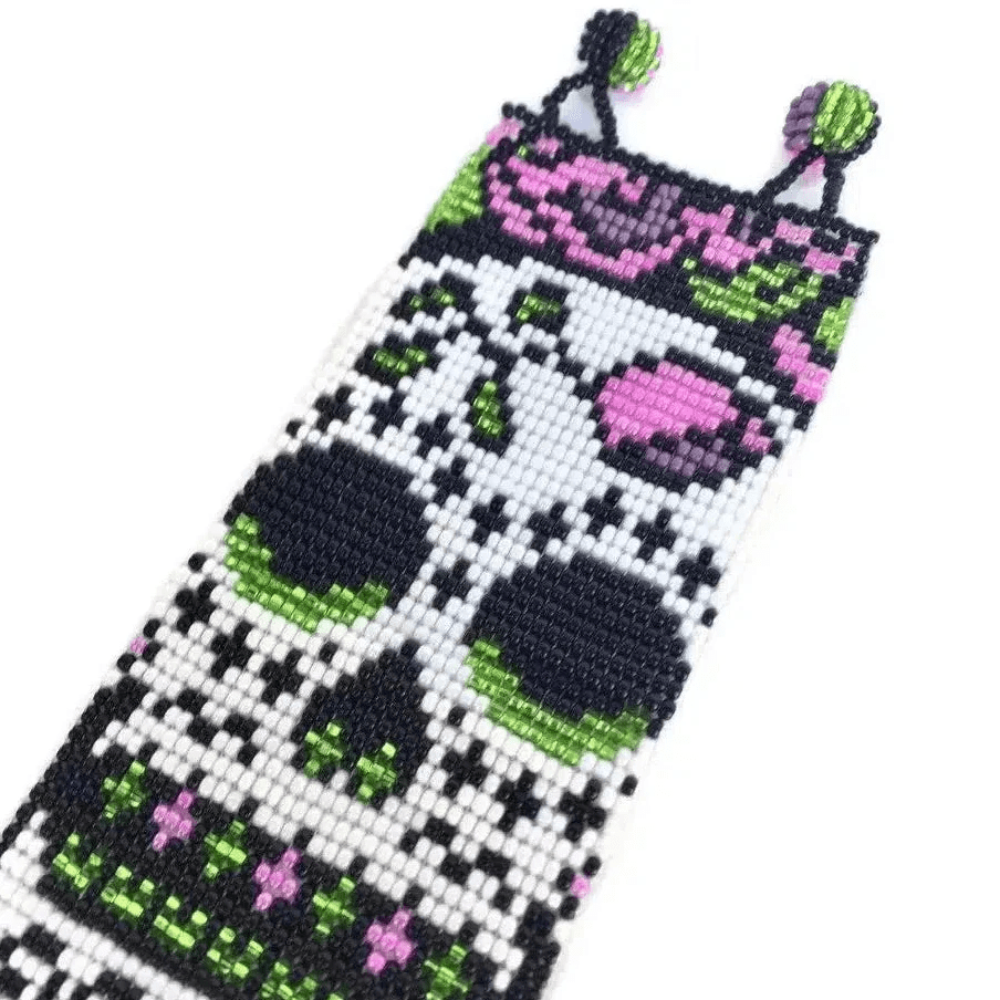Sugar Skull | Catrina Seed Bead Adjustable Closure Bracelet - Guatemala Bracelets La Vie Bien Sugar Skull | Catrina Seed Bead Adjustable Closure Bracelet - Guatemala