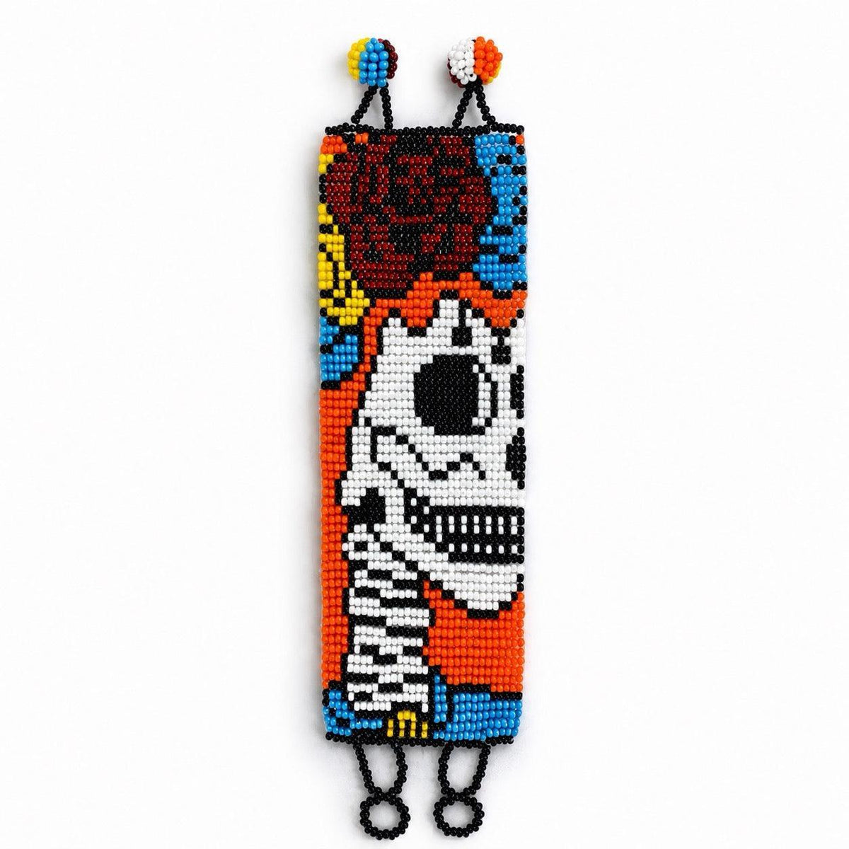 Sugar Skull | Catrina Seed Bead Adjustable Closure Bracelet - Guatemala Bracelets La Vie Bien Sugar Skull | Catrina Seed Bead Adjustable Closure Bracelet - Guatemala