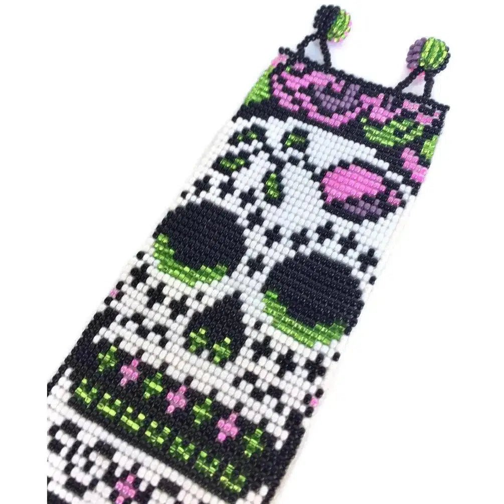 Sugar Skull | Catrina Seed Bead Adjustable Closure Bracelet - Guatemala Bracelets La Vie Bien Sugar Skull | Catrina Seed Bead Adjustable Closure Bracelet - Guatemala