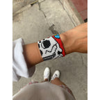 Sugar Skull | Catrina Seed Bead Magnetic Closure Bracelet - Guatemala La Vie Bien Sugar Skull | Catrina Seed Bead Magnetic Closure Bracelet - Guatemala