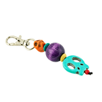 Sugar Skull Multicolor Beaded Zipper Pull | Keychain | Bag Charm - Thailand Accessories La Vie Bien Sugar Skull Multicolor Beaded Zipper Pull | Keychain | Bag Charm - Thailand