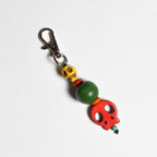 Sugar Skull Multicolor Beaded Zipper Pull | Keychain | Bag Charm - Thailand Accessories La Vie Bien Sugar Skull Multicolor Beaded Zipper Pull | Keychain | Bag Charm - Thailand