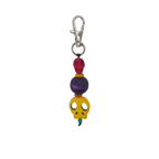 Sugar Skull Multicolor Beaded Zipper Pull | Keychain | Bag Charm - Thailand Accessories La Vie Bien Sugar Skull Multicolor Beaded Zipper Pull | Keychain | Bag Charm - Thailand