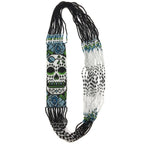 Sugar Skull Seed Bead Necklace - Guatemala Jewelry La Vie Bien Sugar Skull Seed Bead Necklace - Guatemala