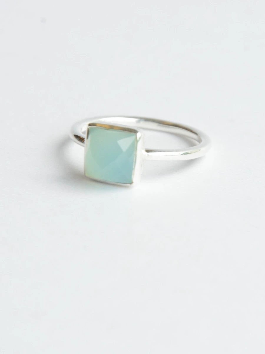 Sultry Sea Ring in Chalcedony by Fair Anita