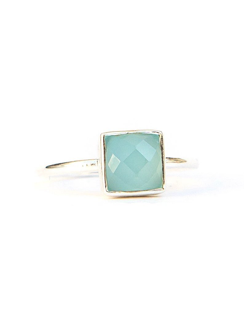 Sultry Sea Ring in Chalcedony by Fair Anita