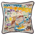 Summer Colorado Hand - Embroidered Pillow Pillows La Vie Bien Summer Colorado Hand - Embroidered Pillow