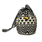 Summer Crochet Chevron Boho Crossbody Black and White Bag - Guatemala Bags La Vie Bien Summer Crochet Chevron Boho Crossbody Black and White Bag - Guatemala