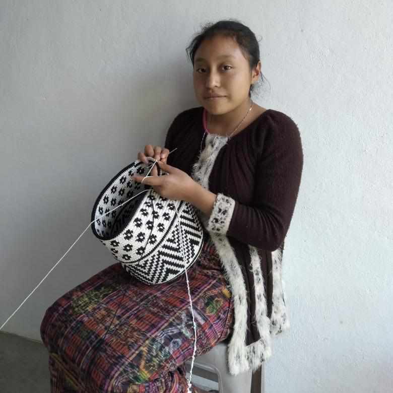 Summer Crochet Chevron Boho Crossbody Black and White Bag - Guatemala Bags La Vie Bien Summer Crochet Chevron Boho Crossbody Black and White Bag - Guatemala