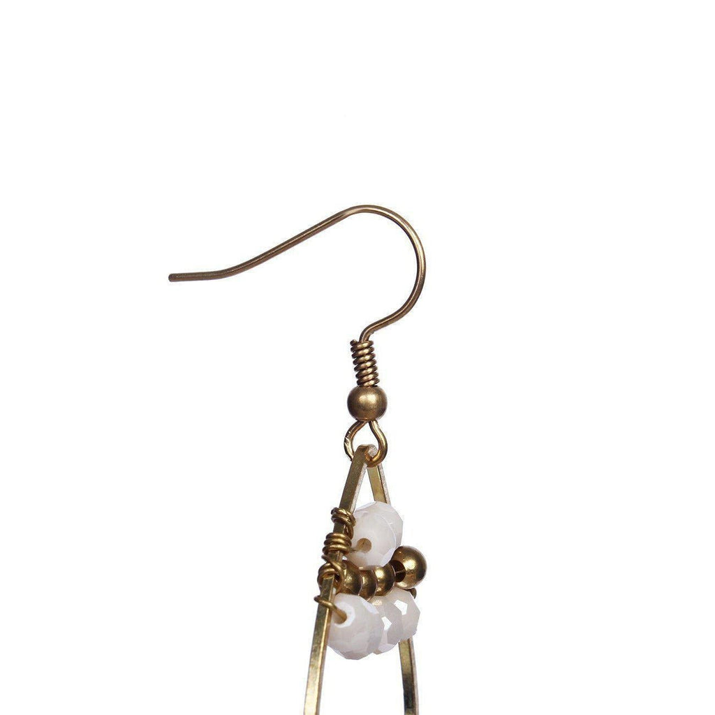 Summer Tassel Brass Bead Earrings - Thailand Jewelry La Vie Bien Summer Tassel Brass Bead Earrings - Thailand
