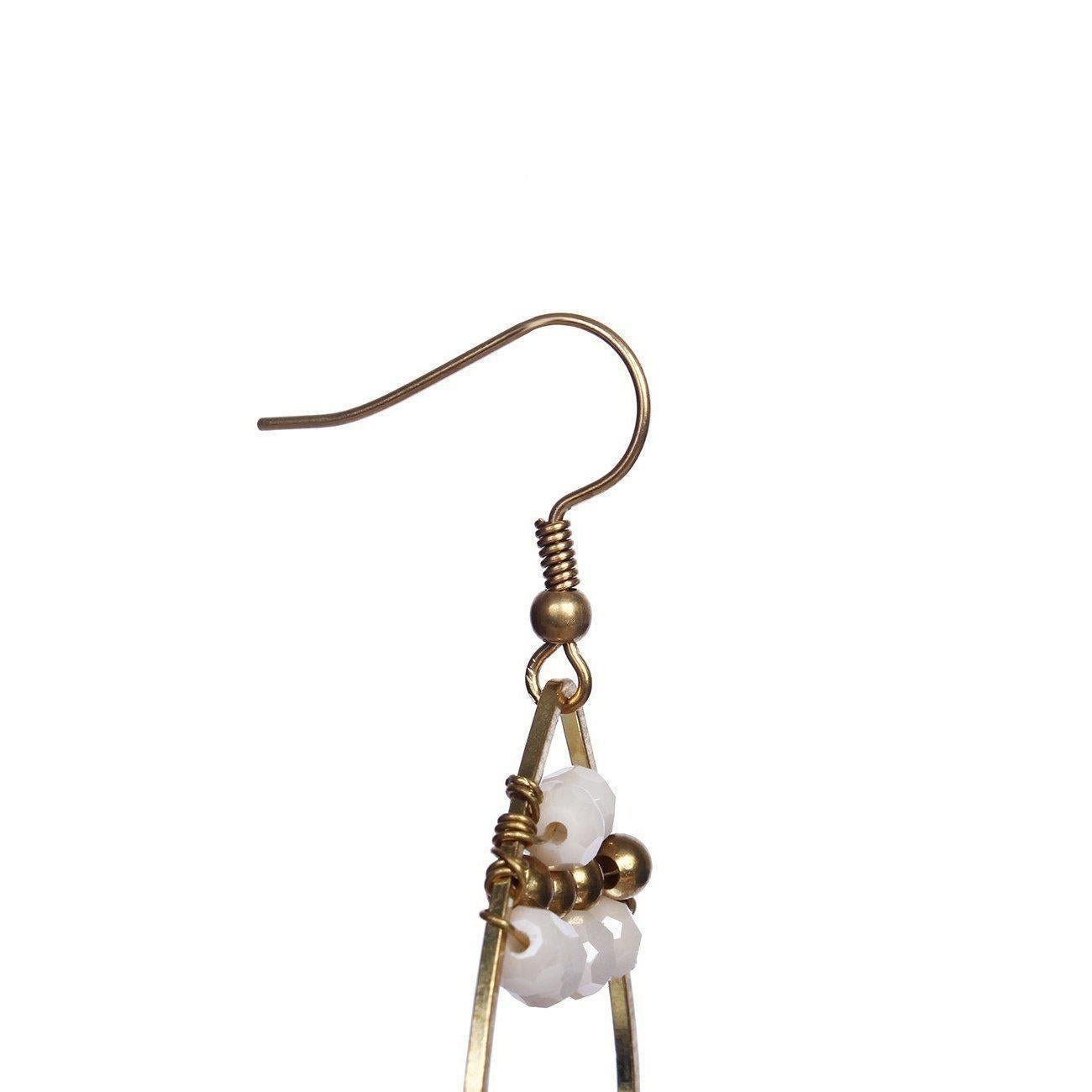 Summer Tassel Brass Bead Earrings - Thailand Jewelry La Vie Bien Summer Tassel Brass Bead Earrings - Thailand