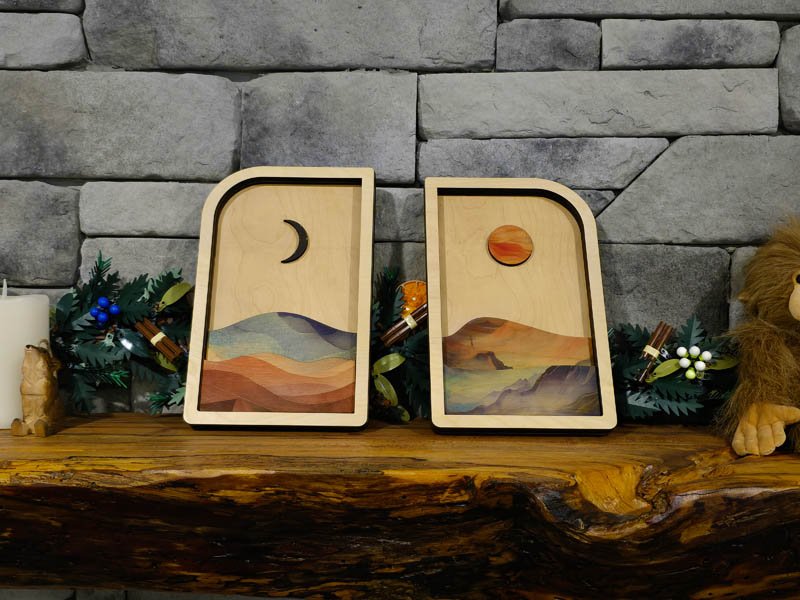 Sun and Moon Wall Art | Handmade Wooden Celestial Decor Wall Art La Vie Bien Sun and Moon Wall Art | Handmade Wooden Celestial Decor