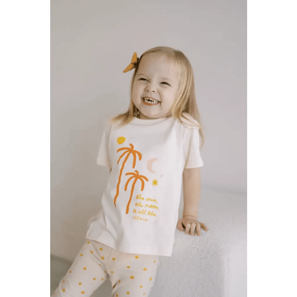 Sun, Moon Stars Organic Cotton Kids T-Shirt by Polished Prints