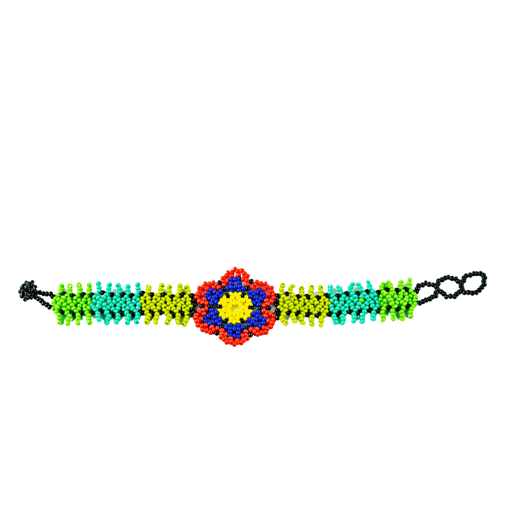 Sundance Floral Seed Bead Bracelet - Guatemala Bracelets La Vie Bien Sundance Floral Seed Bead Bracelet - Guatemala