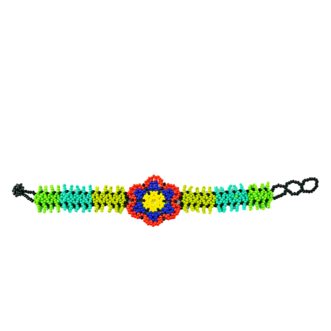Sundance Floral Seed Bead Bracelet - Guatemala Bracelets La Vie Bien Sundance Floral Seed Bead Bracelet - Guatemala