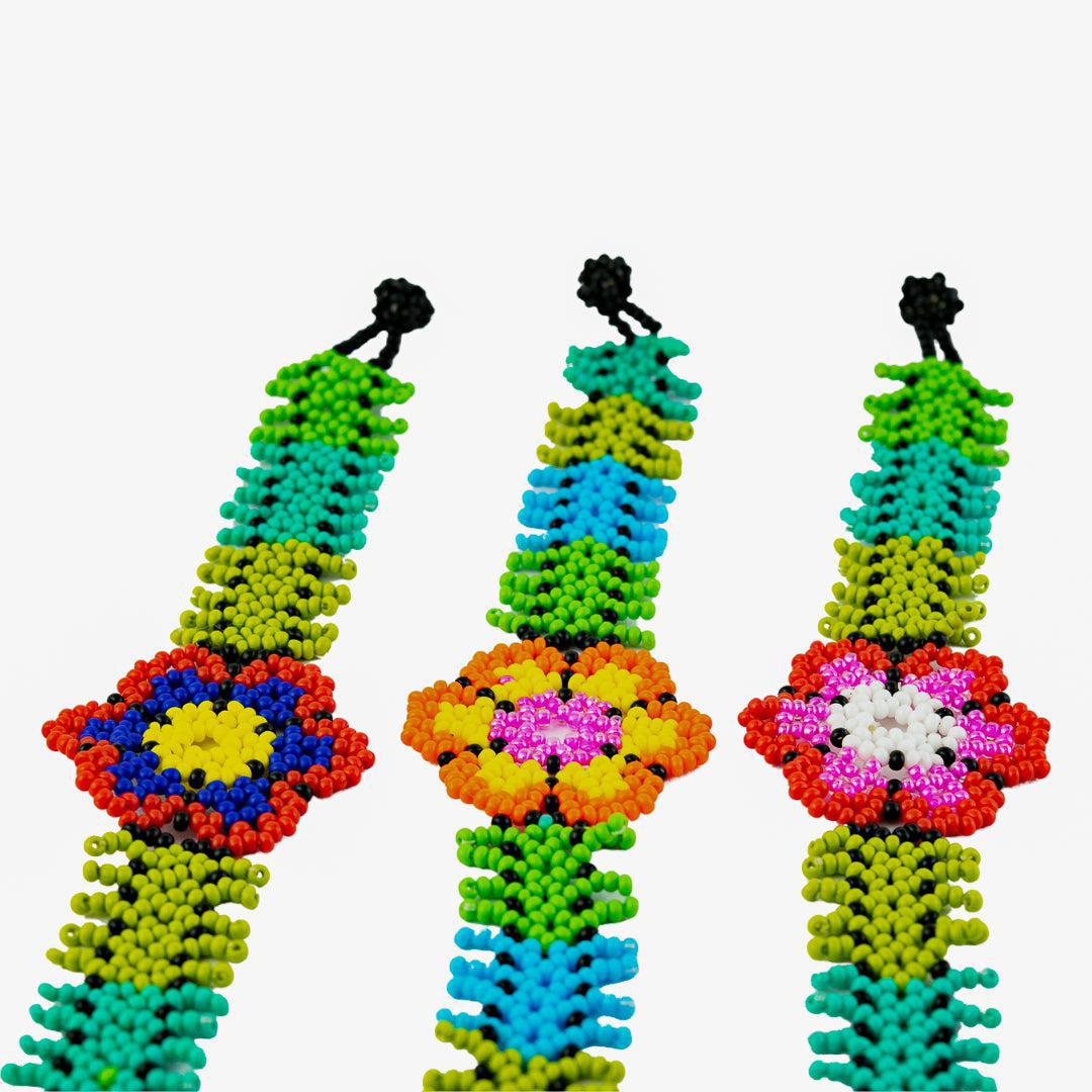 Sundance Floral Seed Bead Bracelet - Guatemala Bracelets La Vie Bien Sundance Floral Seed Bead Bracelet - Guatemala