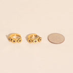 Sunflower 3D Huggie Hoop Earrings by Oh Clementine