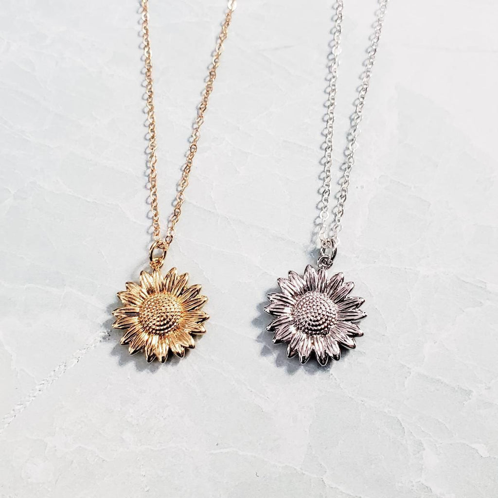 Sunflower Necklace Charm Necklaces La Vie Bien Sunflower Necklace