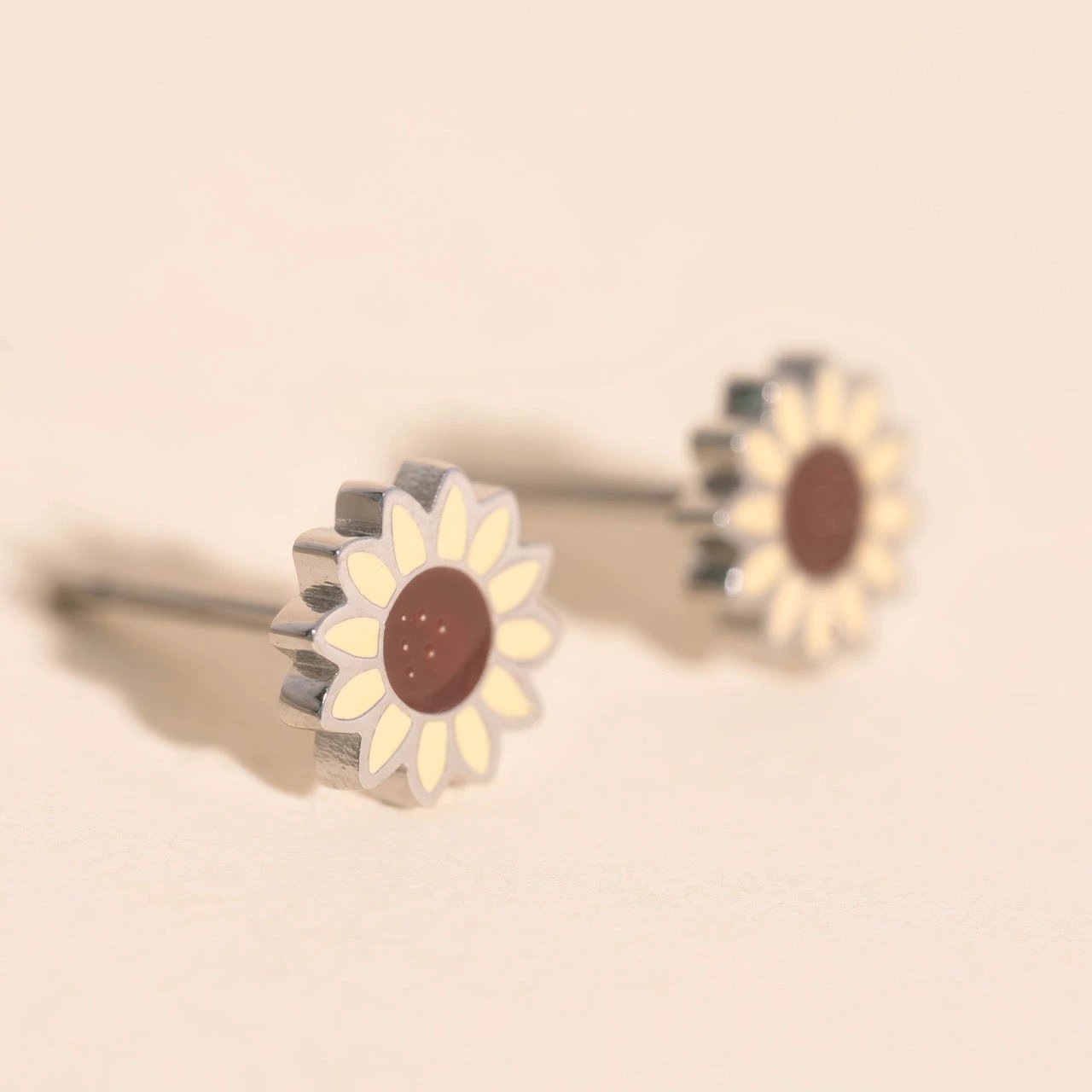 Sunflower Stud Earrings by Oh Clementine