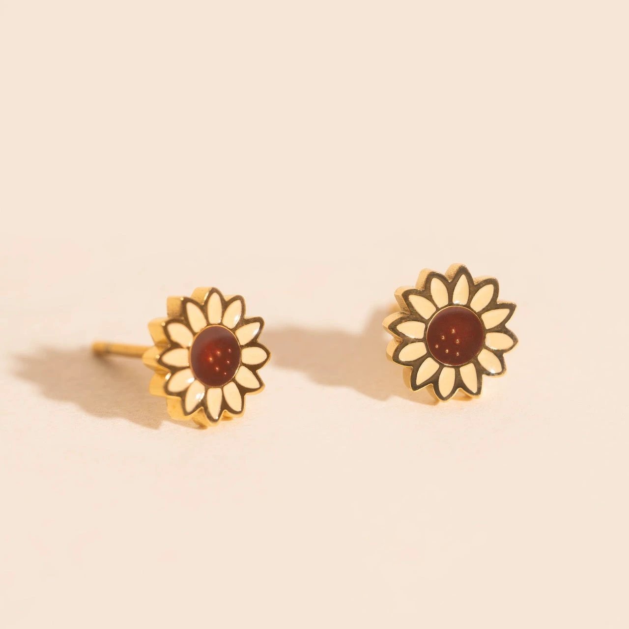 Sunflower Stud Earrings by Oh Clementine